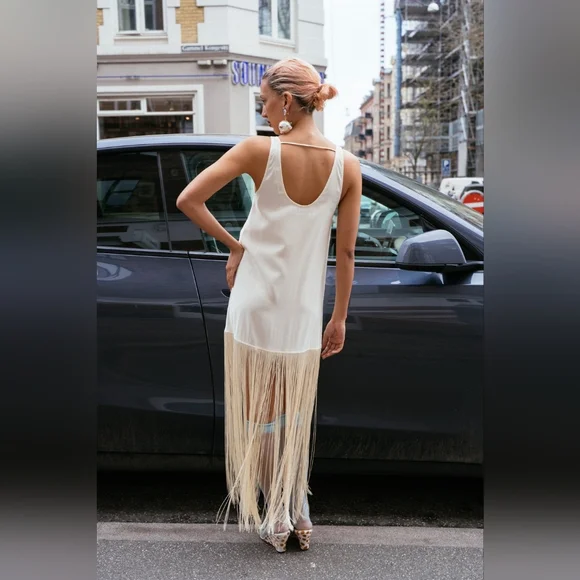 Mr. Larkin Tassel Slip Dress - Picture 3 of 10